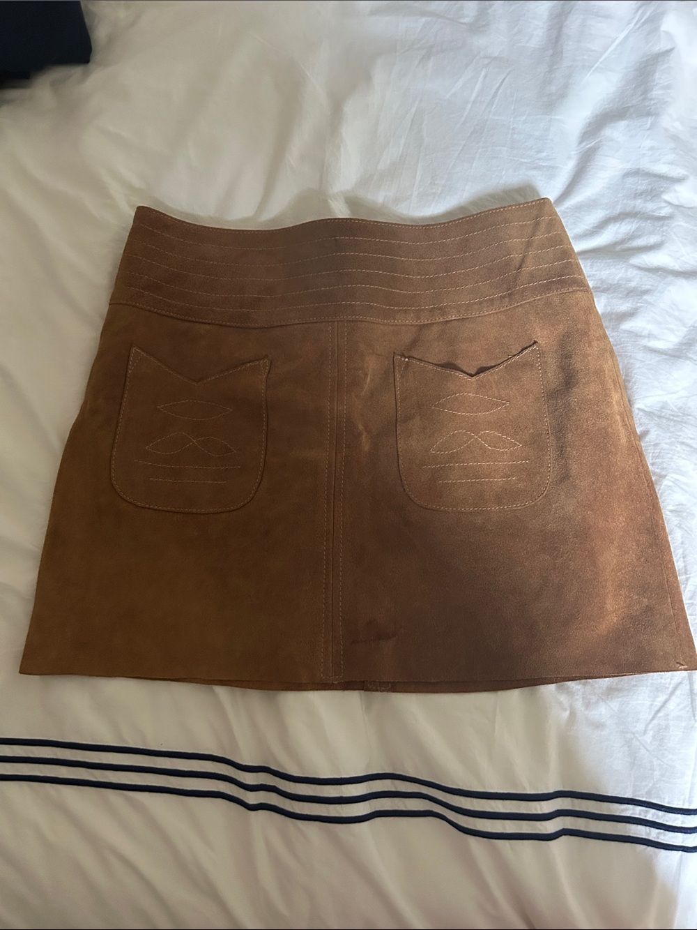 Brown Suede Free People Mini Skirt